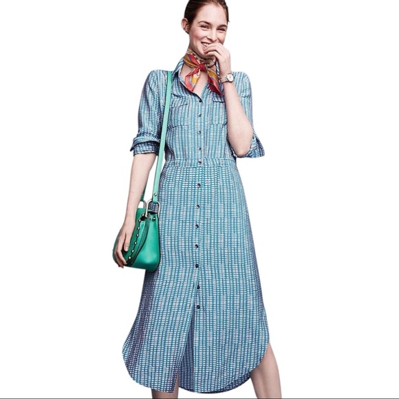 Anthropologie Dresses & Skirts - Anthropologie Maeve Drawstring Shirtdress Midi